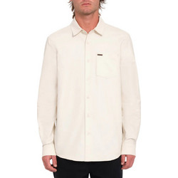 Volcom Veeco Oxford Ανδρικό Πουκάμισο Βαμβακερό Μακρυμάνικο Κανονική Γραμμή Εκρού A0532411-DWH