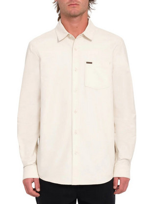Volcom Veeco Oxford Ανδρικό Πουκάμισο Βαμβακερό Μακρυμάνικο Κανονική Γραμμή Εκρού A0532411-DWH