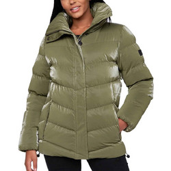 Crosshatch Cassandra Γυναικείο Μπουφάν Χειμωνιάτικο Puffer Μακρύ Χακί CH4K121137-OLI
