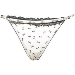 John Galliano Γυναικείο String με Δαντέλα Εκρού 222G-2160