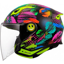 LS2 OF622 Funny II Kid Joy Gloss Black Κράνος Μηχανής Jet 1100gr