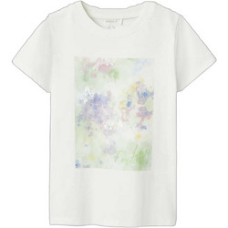 Name It Παιδικό T-Shirt Κοντομάνικο Λευκό Πράσινο Mint 13238726