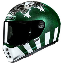 HJC V10 Crania MC4 White Green Κράνος Μηχανής Full Face 1380gr