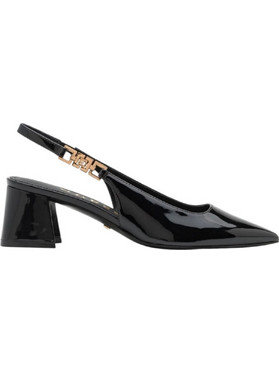 Guess Zabela Γόβες Slingback Λουστρίνι με Χοντρό Χαμηλό Τακούνι Μαύρες FLPZABPAF05
