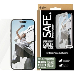 PanzerGlass Safe Ultra-Wide Fit Tempered Glass (iPhone 16)