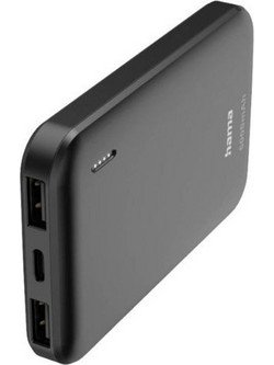 Hama Pocket 5 Power Bank 5000mAh με 2 Θύρες USB-A Anthracite