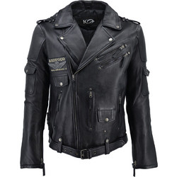 Leather 100 Ανδρικό Μπουφάν Χειμωνιάτικο Δερμάτινο Μαύρο 49-M-ROCKERA-HD