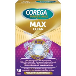 Corega Max Clean Καθαριστικά Δισκία Τεχνητής Οδοντοστοιχίας 36τμχ