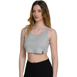 Target Γυναικείο Αθλητικό Crop Top Γκρι S25-66404-63