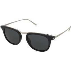 Saint Laurent SL753 001 Ανδρικά Γυαλιά Ηλίου Τετράγωνα Μεταλλικά Χρυσά με Μαύρο Φακό