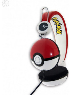 OTL Pokeball PK0445 Ενσύρματα Παιδικά Ακουστικά On Ear Λευκά Κόκκινα