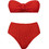 Rock Club Bikini Set Strapless Ψηλόμεσο Κόκκινο BP-5003