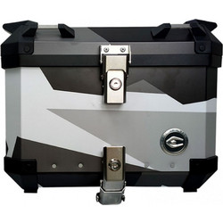 Coocase Q1 Black / White Μπαγκαζιέρα Μηχανής Αλουμινίου 45lt