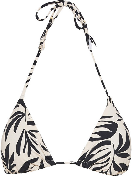 Funky Buddha Bikini Top Τριγωνάκι Εκρού Μαύρο FBL011-101-16T