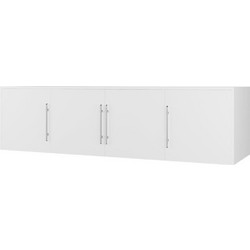 PoliHome Τετράφυλλο Πατάρι Ντουλάπας Bali D4 Λευκό 196x57x45cm 162421169