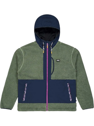 Picture Ανδρική Ζακέτα Fleece με Κουκούλα και Φερμουάρ Χακί MSW408-D