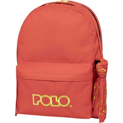 Polo Original Double Scarf Σχολική Τσάντα Πλάτης Γυμνασίου - Λυκείου Κοραλί 901235-3671
