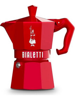 Bialetti Moka Exclusive Μπρίκι Espresso 3Cups Κόκκινο