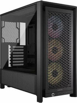 Corsair Frame 4000D RS Black Midi Tower Κουτί Υπολογιστή RGB με Πλαϊνό Παράθυρο