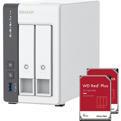 Qnap TS-216G NAS Tower με 2 Θέσεις για HDD / SSD και 1 Θύρα Ethernet & 2 x 4TB