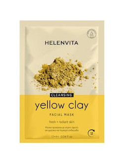 Helenvita Yellow Clay Κρεμώδης Μάσκα Προσώπου για Ενυδάτωση & Λάμψη με Άργιλο 10ml