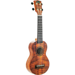 Mahalo Artist Elite Series Soprano Photo Flame Koa