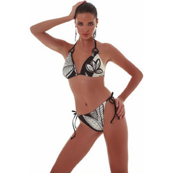 Bluepoint Bikini Top Τριγωνάκι Floral Μαύρο Λευκό 25066059-02