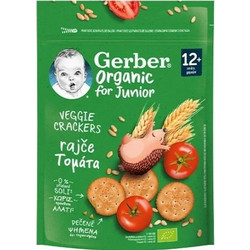 Nestle Gerber Organic Βιολογικά Κρακεράκια Δημητριακών με Τομάτα 12m+ Χωρίς Λακτόζη 100gr
