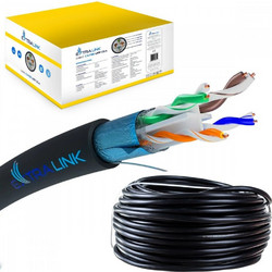 Extralink F/FTP Cat.6 Καλώδιο Δικτύου Ethernet 305m Black EX.10079