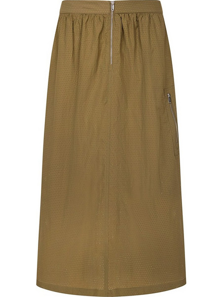 DKNY Μίντι Φούστα Υφασμάτινη Ψηλόμεση Χακί P5BNSAFC-KJ5