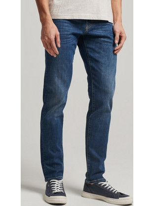 Superdry Vintage Ανδρικό Τζιν Παντελόνι Slim Εφαρμογή Navy Μπλε M7010888A