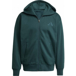 Adidas Ανδρική Ζακέτα Φούτερ με Κουκούλα και Φερμουάρ Πετρόλ JX5101