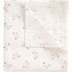BimbiDreams Stars Πάνα Αγκαλιάς από Μουσελίνα Ροζ 120x120cm