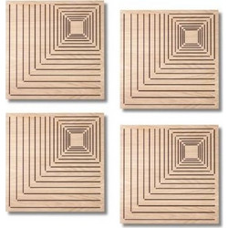 Acustico Audiodesigner Maple Pattern Ηχοαπορροφητικά Πάνελ 50x50x5cm 4τμχ Καφέ
