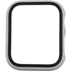 Naxius Πλαστική Θήκη Tempered Glass για Apple Watch 7 / 8 / 9 41mm Λευκή