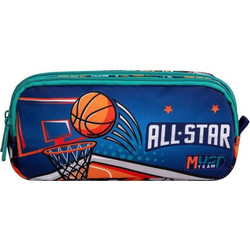 Must Basketball Κασετίνα Βαρελάκι με 2 Θήκες Πολύχρωμη 586179