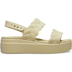 Crocs Brooklyn Ανατομικές Καλοκαιρινές Γυναικείες Πλατφόρμες Χαμηλές Μπεζ 209977-212