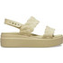 Crocs Brooklyn Ανατομικές Καλοκαιρινές Γυναικείες Πλατφόρμες Χαμηλές Μπεζ 209977-212