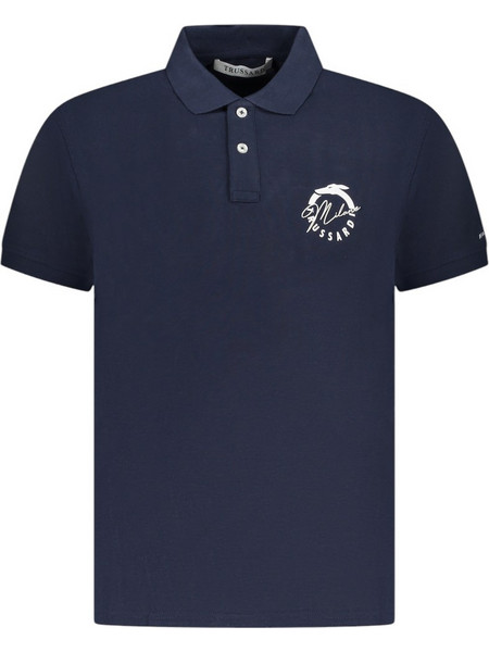 Trussardi Ανδρική Μπλούζα Polo Κοντομάνικη Navy Μπλε TRU25MPL01-09