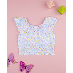 Prenatal Παιδικό Crop Top Αμάνικο Λευκό Γαλάζιο Ροζ 1493284