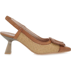 Hispanitas Γόβες Slingback με Λεπτό Ψηλό Τακούνι Ταμπά Μπεζ HV254044