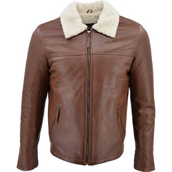 Leather 100 Ανδρικό Μπουφάν Χειμωνιάτικο Δερμάτινο Καφέ 49-M-ALAN-FUR