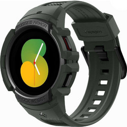 Spigen Rugged Armor Pro Θήκη Σιλικόνης με Λουράκι για Samsung Galaxy Watch 4 / 5 44mm Χακί