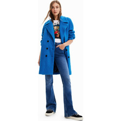 Desigual London Γυναικείο Ημίπαλτο Μάλλινο Μπλε 22WWEW16-5157