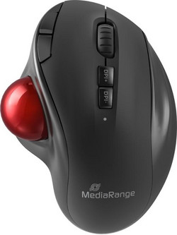 MediaRange MROS263 Ασύρματο Ποντίκι Εργονομικό με Trackball Black