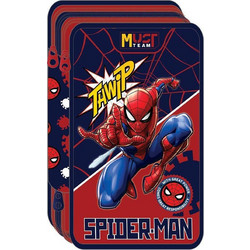 Must Spider-Man Thwip Κασετίνα Γεμάτη με 3 Θήκες Μπλε Κόκκινη 508560
