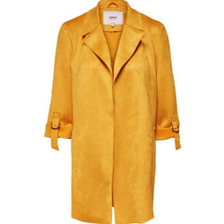 Only Γυναικείο Ημίπαλτο Suede Κίτρινο 15179864