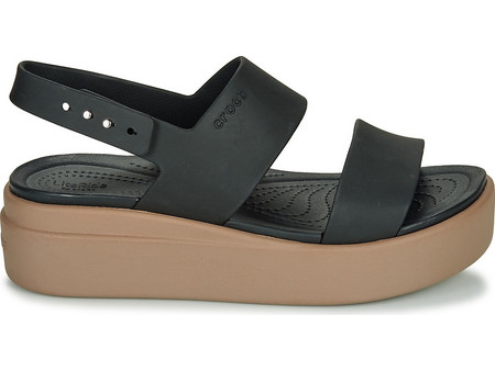 Crocs Brooklyn Low Wedge Ανατομικές Καλοκαιρινές Γυναικείες Πλατφόρμες Χαμηλές Μαύρες 206453-07H
