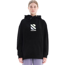 Basehit Γυναικείο Φούτερ Oversized με Κουκούλα & Τσέπες Μαύρο 222.BW20.70