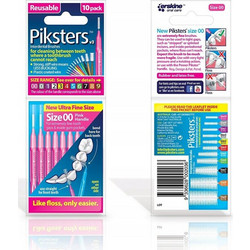 Piksters Μεσοδόντια Βουρτσάκια Ροζ 10τμχ